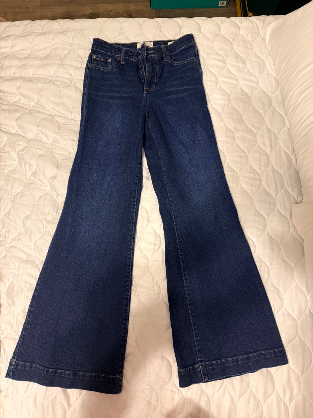 Jessica Simpson Dark Indigo Wide Leg Flare Jeans